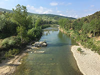 Il fiume Ombrone nei pressi della frazione di Sasso d'Ombrone