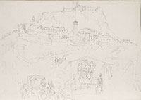 Joseph Mallord William Turner, drawing, Florence to Orvieto Sketchbook, Tate Gallery, London
